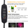 Lampi LED LBZ-00287 04 Lampă LED pentru Creșterea Plantelor cu 3 Brațe Flexibile și Clemă, Temporizator, 9 Trepte Intensitate, Alimentare USB