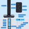 Lampi LED LBZ-00290 03 Lampă de Birou LED cu Încărcare Wireless 10W, Ceas și Calendar, 5 Culori de Lumină, Protecție Ochi, Port USB, Neagră