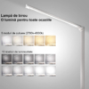 Lampi LED LBZ-00291 04 Lampă de Birou LED Pliabilă, Control Touch, 5 Culori de Lumină, 10 Trepte Intensitate, Protecție Ochi, Port USB Încărcare Telefon, Argintie