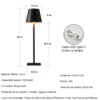 Lampi LED LBZ-00297 06 Lampă de Masă LED fără Fir, Reîncărcabilă Type-C, Control Touch, 3 Culori de Lumină, Dimabilă, 5200mAh, Neagră