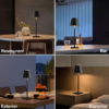 Lampi LED LBZ-00297 07 Lampă de Masă LED fără Fir, Reîncărcabilă Type-C, Control Touch, 3 Culori de Lumină, Dimabilă, 5200mAh, Neagră
