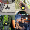Lanterne LBZ-00194 04 Lanternă LED Mini Breloc COB, Reîncărcabilă Type-C, cu Carabină, Suport Rabatabil și Magnet, Desfăcător, Negru