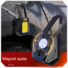 Lanterne LBZ-00200 04 Lanternă LED Mini Breloc COB cu Carabină, Reîncărcabilă Type-C, Lumină de Lucru cu Magnet și Riglă, Negru