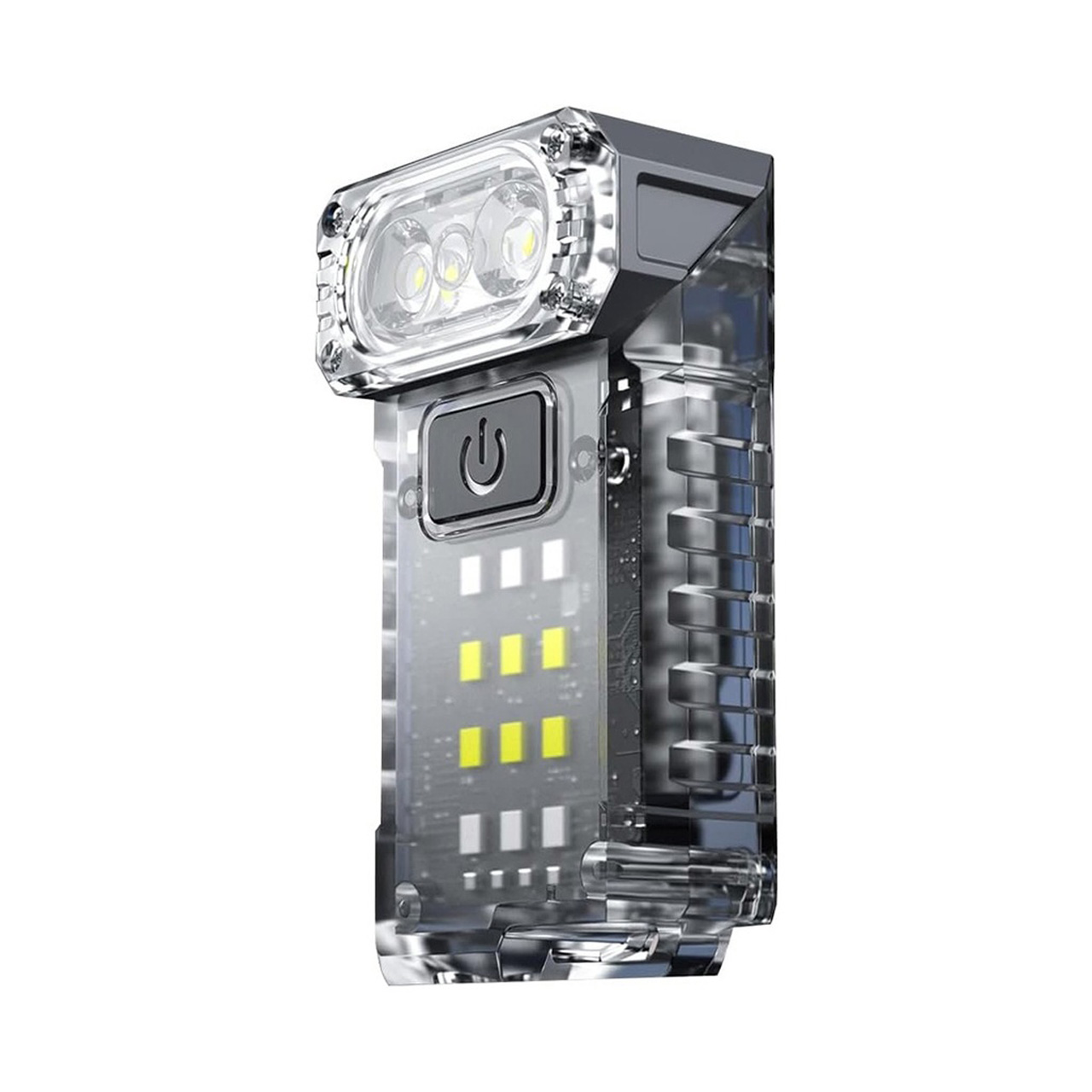 Lanterne LBZ-00202 01 Lanternă LED Mini Multifuncțională cu Bandă Elastică pentru Cap, Reîncărcabilă Type-C, 1200mAh, Lumină Principală + COB Lateral, cu Clip