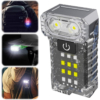 Lanterne LBZ-00202 02 Lanternă LED Mini Multifuncțională cu Bandă Elastică pentru Cap, Reîncărcabilă Type-C, 1200mAh, Lumină Principală + COB Lateral, cu Clip
