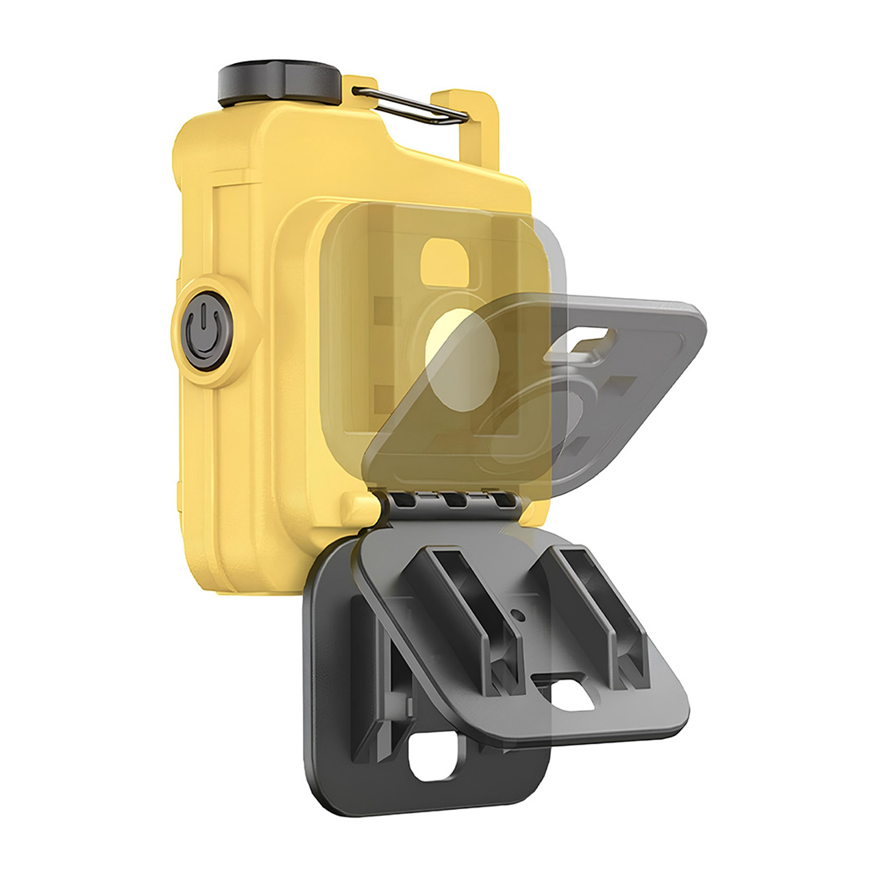 Lanterne LBZ-00204 03 Lanternă LED Mini Breloc COB, Reîncărcabilă Type-C, cu Carabină și Magnet, Lumină de Lucru, Galben