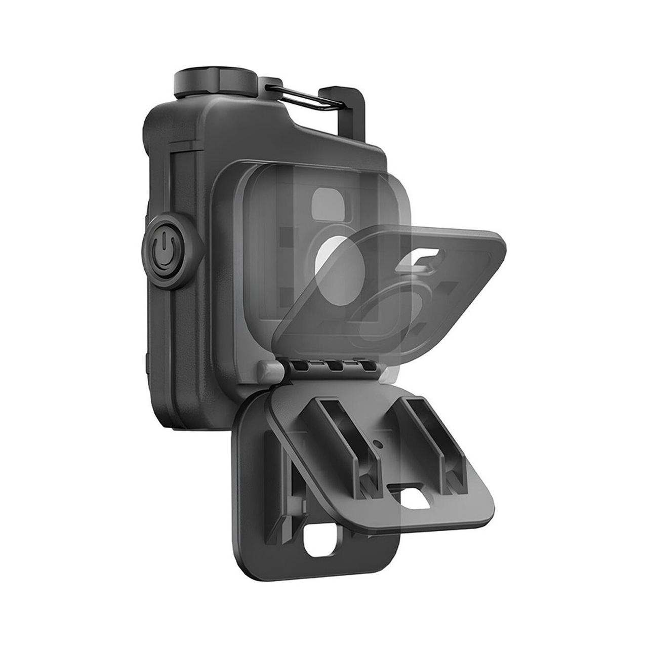 Lanterne LBZ-00205 02 Lanternă LED Mini Breloc COB, Reîncărcabilă Type-C, cu Carabină și Magnet, Lumină de Lucru, Negru