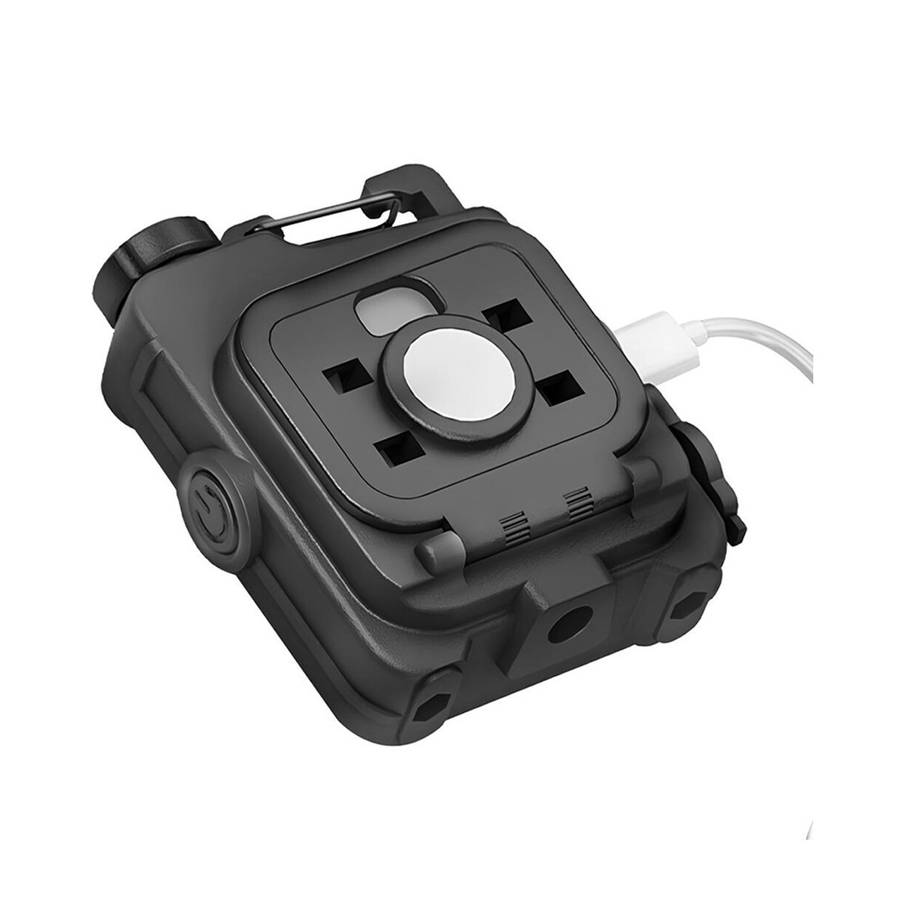 Lanterne LBZ-00205 03 Lanternă LED Mini Breloc COB, Reîncărcabilă Type-C, cu Carabină și Magnet, Lumină de Lucru, Negru
