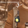 Lanterne LBZ-00205 04 Lanternă LED Mini Breloc COB, Reîncărcabilă Type-C, cu Carabină și Magnet, Lumină de Lucru, Negru