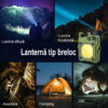 Lanterne LBZ-00206 05 Lanternă LED Mini Breloc COB, Reîncărcabilă Type-C, cu Carabină și Magnet, Lumină de Lucru, Verde