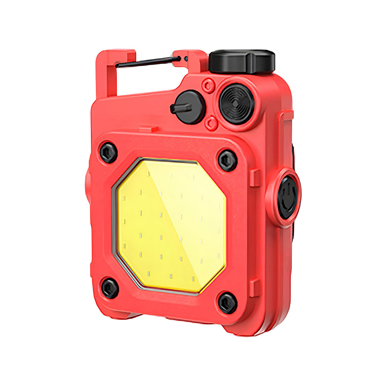 Lanterne LBZ-00207 01 Lanternă LED Mini Breloc COB, Reîncărcabilă Type-C, cu Carabină și Magnet, Lumină de Lucru, Roșu