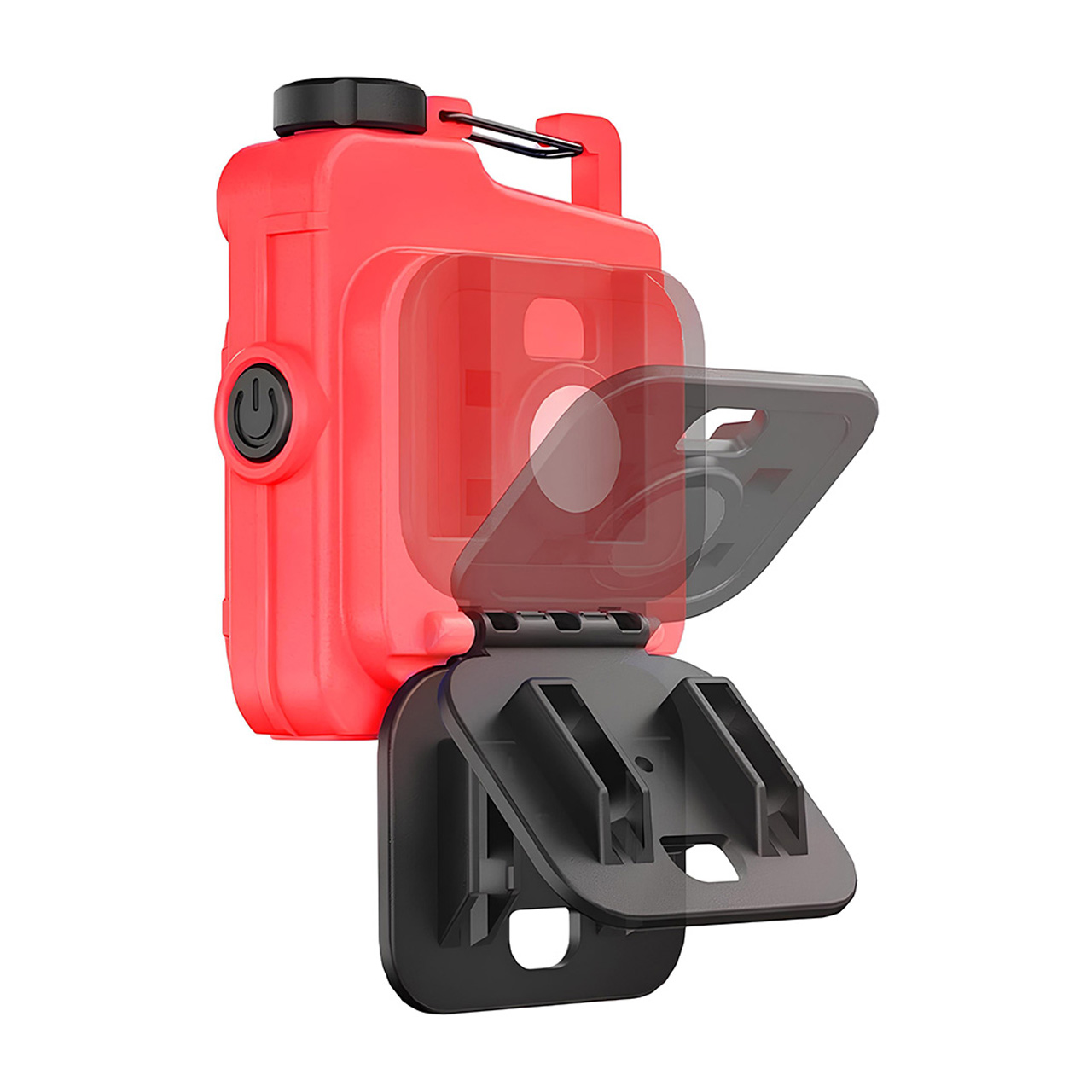 Lanterne LBZ-00207 02 Lanternă LED Mini Breloc COB, Reîncărcabilă Type-C, cu Carabină și Magnet, Lumină de Lucru, Roșu