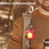 Lanterne LBZ-00207 04 Lanternă LED Mini Breloc COB, Reîncărcabilă Type-C, cu Carabină și Magnet, Lumină de Lucru, Roșu