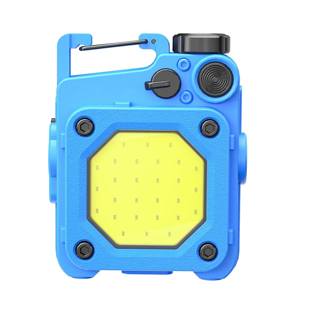 Lanterne LBZ-00208 01 Lanternă LED Mini Breloc COB, Reîncărcabilă Type-C, cu Carabină și Magnet, Lumină de Lucru, Albastru