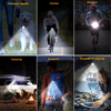 Lanterne LBZ-00208 04 Lanternă LED Mini Breloc COB, Reîncărcabilă Type-C, cu Carabină și Magnet, Lumină de Lucru, Albastru