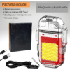 Lanterne LBZ-00213 05 Brichetă Electrică cu Arc Plasma și Lanternă COB, Reîncărcabilă Type-C, Carcasă Impermeabilă, Antivânt, Roșu