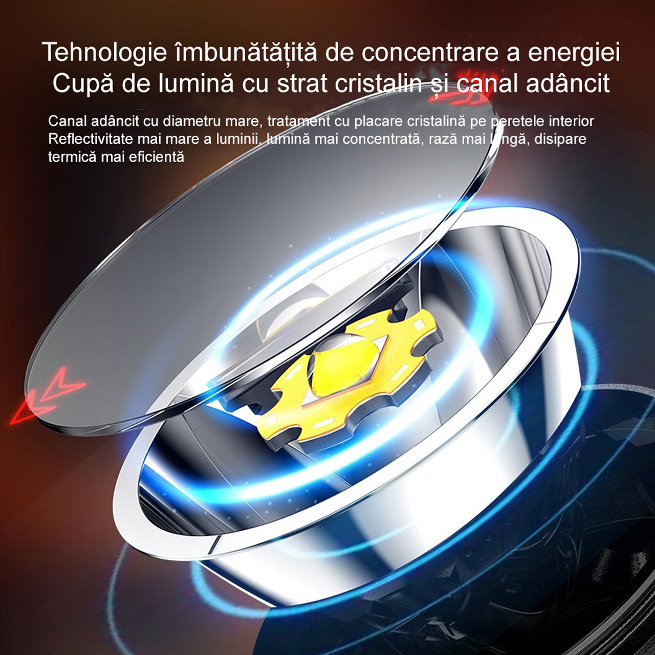 Lanterne LBZ-00215 03 Lanternă LED Puternică cu Mâner, Proiector Portabil, Reîncărcabilă USB, Lumină Laterală COB, Autonomie până la 24h, Negru