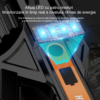 Lanterne LBZ-00215 07 Lanternă LED Puternică cu Mâner, Proiector Portabil, Reîncărcabilă USB, Lumină Laterală COB, Autonomie până la 24h, Negru