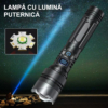 Lanterne LBZ-00216 05 Lanternă LED Puternică cu Zoom, Încărcare Rapidă Type-C, Afișaj Digital, Funcție Power Bank, 1800mAh, Negru