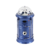 Lanterne LBZ-00218 01 Felinar LED Camping Pliabil, Reîncărcabil USB și Solar, Glob Disco RGB, Lumină Albă Rece, Albastru