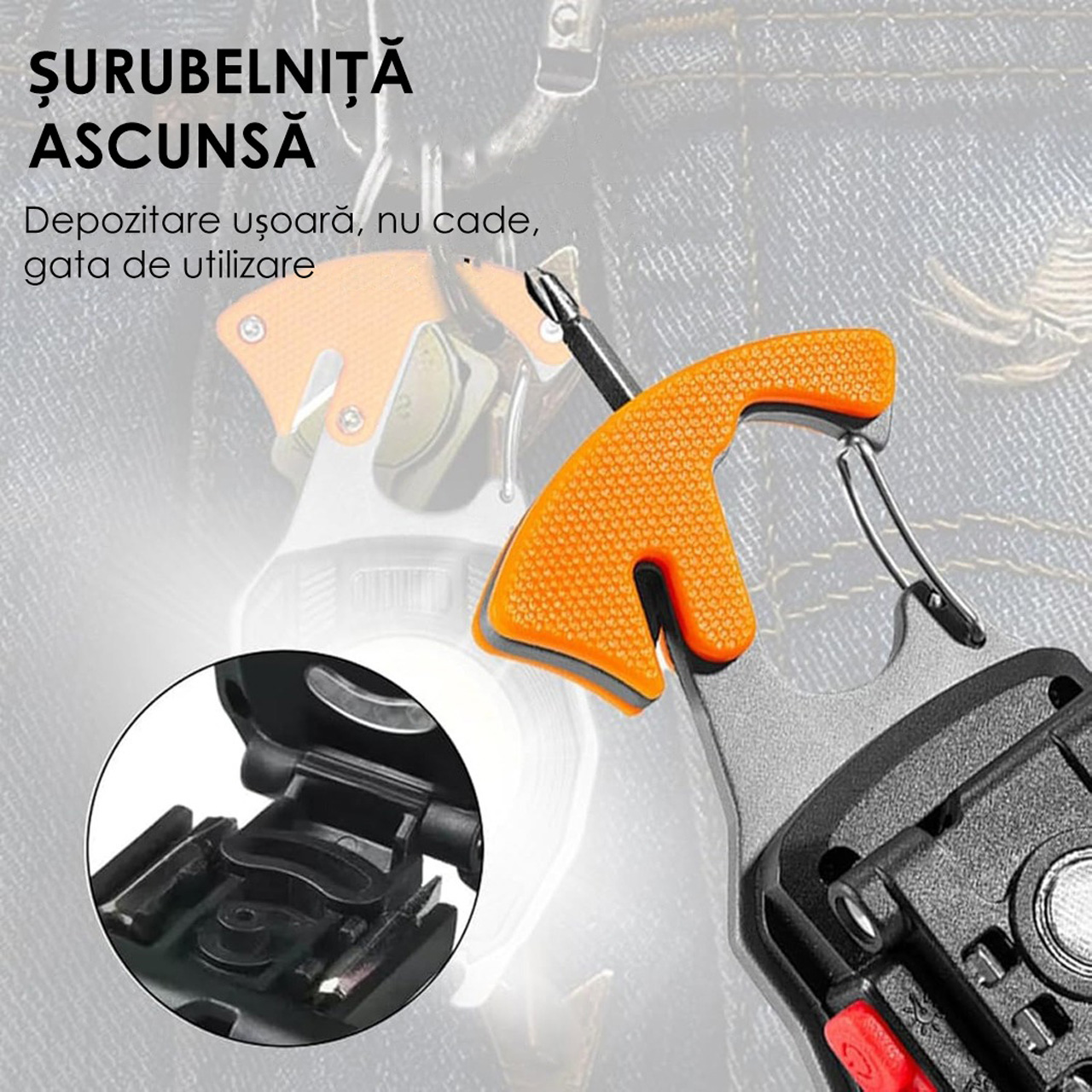 Lanterne LBZ-00231 04 Breloc multifuncțional LED W5147 cu lanternă COB, brichetă USB, fluier și desfăcător