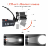 Lanterne LBZ-00301 04 Lanternă frontală LED reîncărcabilă, 6000 lm, 3 LED-uri Cree, 2 acumulatori incluși