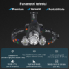Lanterne LBZ-00301 06 Lanternă frontală LED reîncărcabilă, 6000 lm, 3 LED-uri Cree, 2 acumulatori incluși