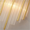 Aplică LED decorativă de perete, auriu, sticlă și oțel inoxidabil, 45x18 cm