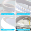 Lustră LED modernă cu 2 cercuri, 20W, CCT, lumină caldă/neutră/rece, albă