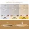 Lustre LED LBZ-00279 04 Candelabru LED circular 72W, 3 cercuri 20/40/60 cm, CCT, auriu