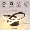Lustre LED LBZ-00304 05 Lustră LED 20W tip spirală, lumină caldă/neutră/rece, design modern, neagră