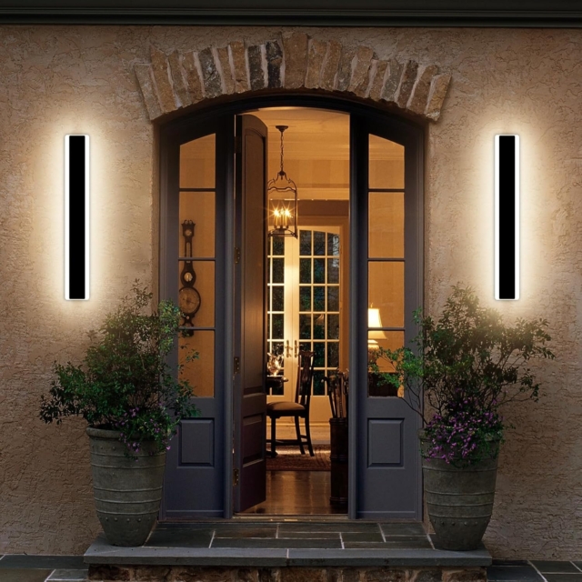 Lustre LED LBZ-00305 01 Aplică LED liniară de perete 20W, 3 temperaturi de culoare, neagră, 40 cm