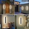 Lustre LED LBZ-00305 07 Aplică LED liniară de perete 20W, 3 temperaturi de culoare, neagră, 40 cm