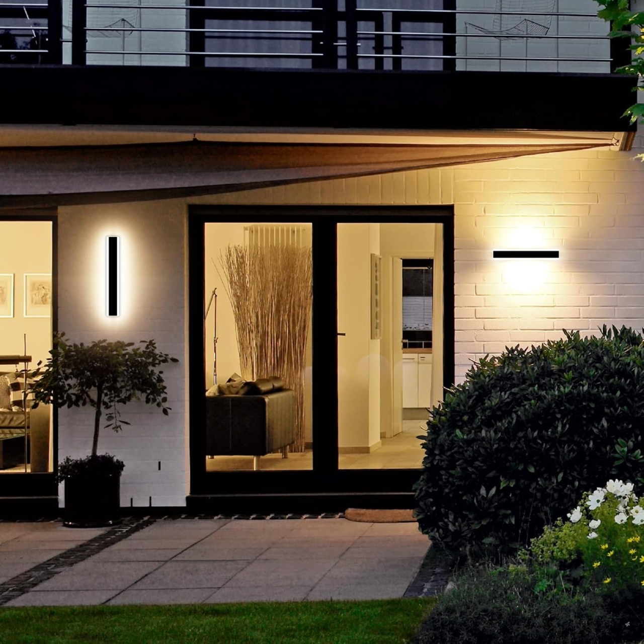 Lustre LED LBZ-00305 08 Aplică LED liniară de perete 20W, 3 temperaturi de culoare, neagră, 40 cm