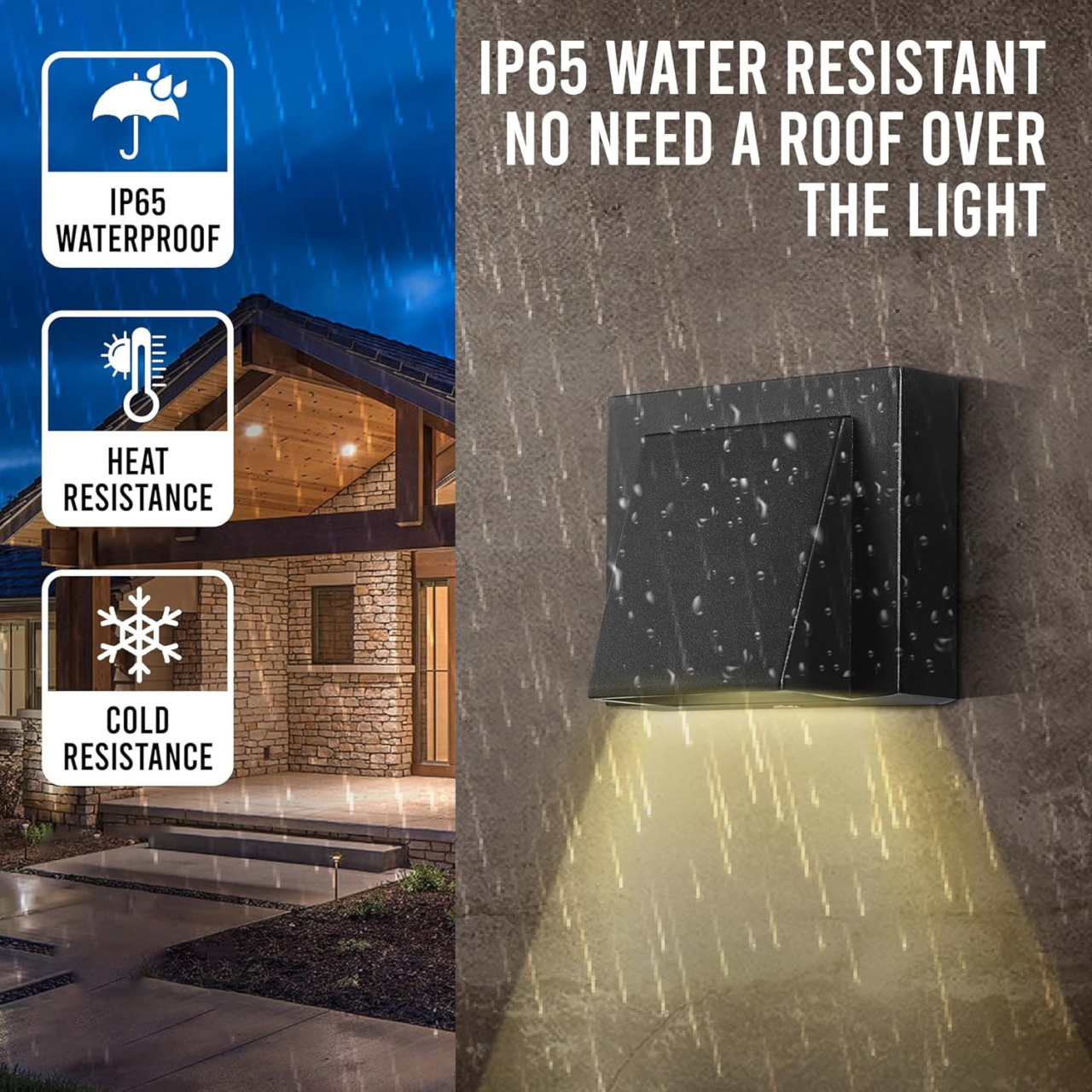 Lustre LED LBZ-00308 02 Aplică LED de exterior 20W, lumină caldă 2700K, aluminiu, finisaj negru mat