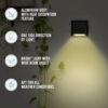 Lustre LED LBZ-00308 04 Aplică LED de exterior 20W, lumină caldă 2700K, aluminiu, finisaj negru mat
