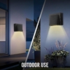 Lustre LED LBZ-00308 06 Aplică LED de exterior 20W, lumină caldă 2700K, aluminiu, finisaj negru mat