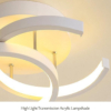 Lustră LED cu 2 cercuri deschise, 20W, lumină caldă/neutră/rece, albă