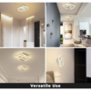 Lustre LED LBZ-00575 04 Lustră LED cu 2 pătrate, 20W, lumină caldă/neutră/rece, albă