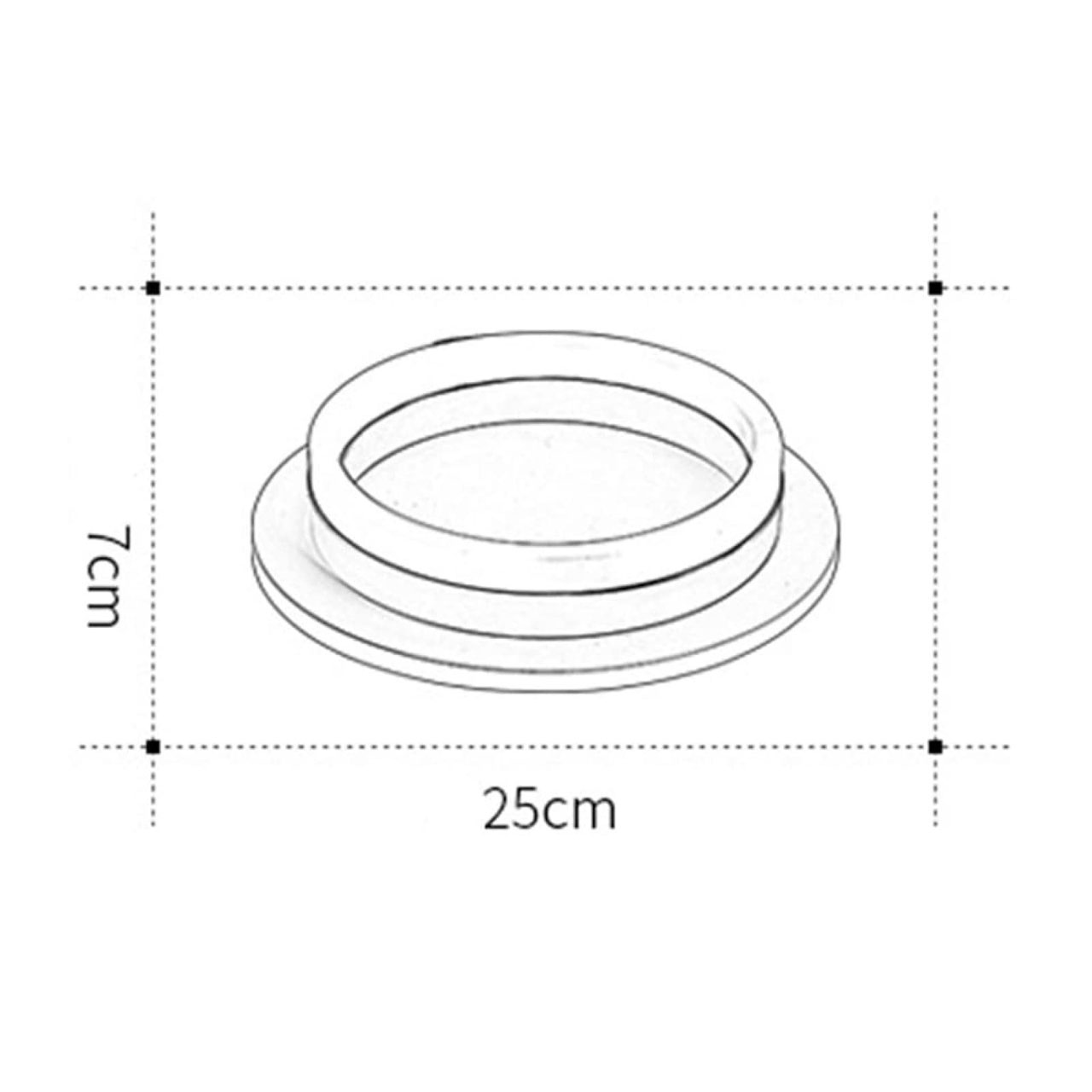 Lustră LED rotundă cu 2 cercuri, 20W, lumină caldă/neutră/rece, albă
