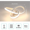 Lustre LED LBZ-00578 03 Lustră LED 20W tip spirală, lumină caldă/neutră/rece, design modern, albă