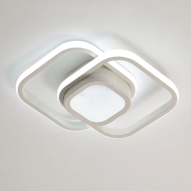 Lustre LED LBZ-00581 01 Lustră LED cu 3 pătrate, 20W, lumină caldă/neutră/rece, albă