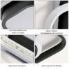 Lustre LED LBZ-00582 03 Lustră LED cu 3 pătrate, 20W, lumină caldă/neutră/rece, neagră
