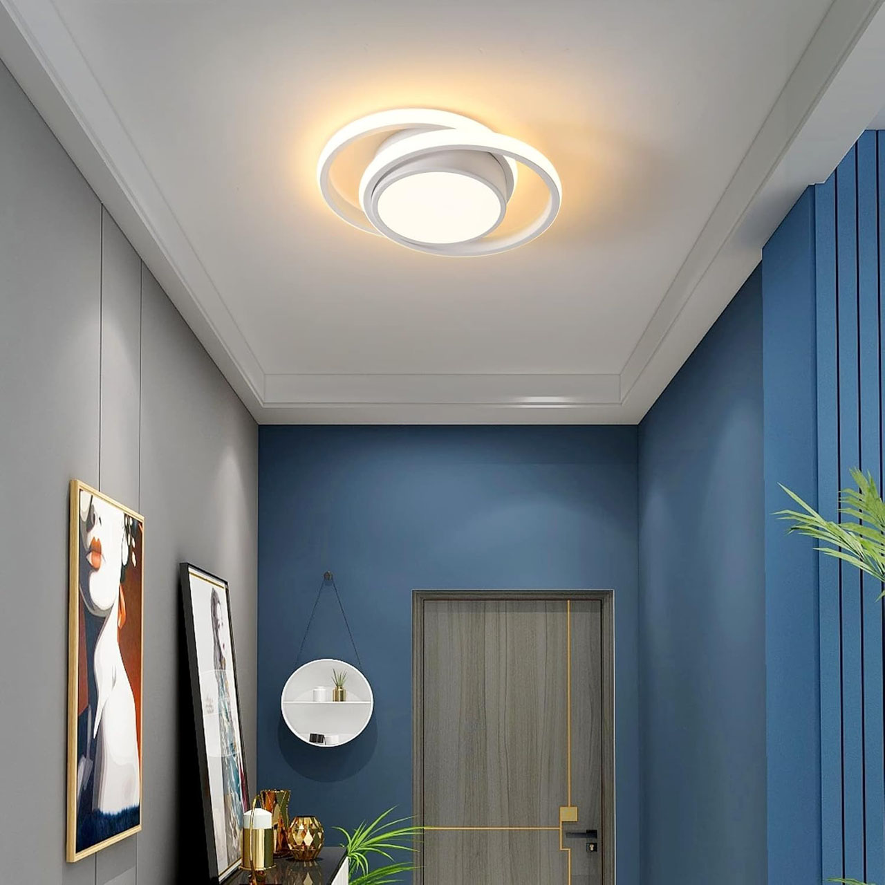 Lustre LED LBZ-00583 02 Lustră LED cu 3 cercuri, 20W, lumină caldă/neutră/rece, albă