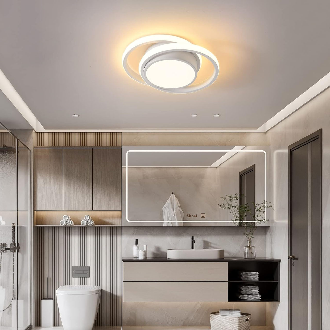 Lustre LED LBZ-00583 04 Lustră LED cu 3 cercuri, 20W, lumină caldă/neutră/rece, albă