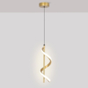 Lustre LED LBZ-00589 01 Pendul LED modern auriu, model spirala, 20W, lumina rece/neutra/calda, 180 cm