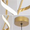Lustre LED LBZ-00589 04 Pendul LED modern auriu, model spirala, 20W, lumina rece/neutra/calda, 180 cm