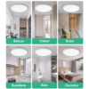 Panouri LED Încastrate LBZ-00146 04 Plafonieră LED inteligentă 12W cu senzor de mișcare radar, 23 cm, lumină alb rece 6500K