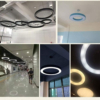Plafoniera LED LBZ-00043 03 Plafonieră LED suspendată rotundă, contur gol, 48W, 60 cm, lumină alb rece 6500K, neagră