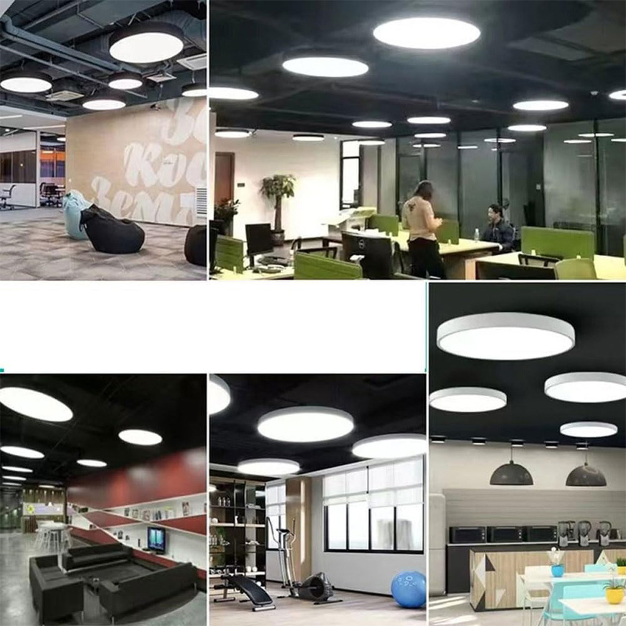 Plafoniera LED LBZ-00044 02 Plafonieră LED suspendată rotundă plină 48W, 60 cm, lumină alb rece 6500K, neagră